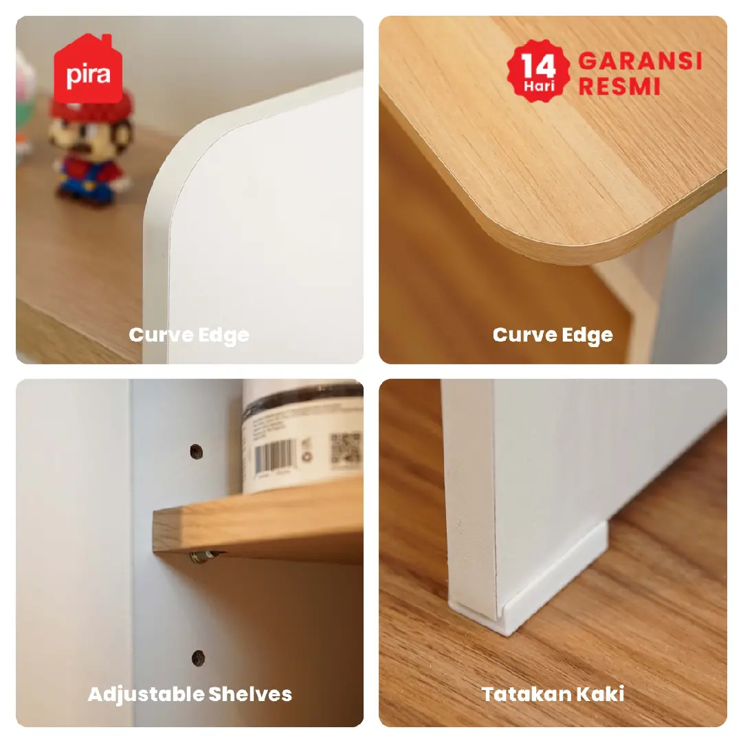 PIRA METROPOLIS -  GAKU DK120 MEJA BELAJAR / MEJA KERJA / MEJA KOMPUTER / MEJA KANTOR warna WHITE - PRO OAK - PIRA METROPOLIS - foto 9