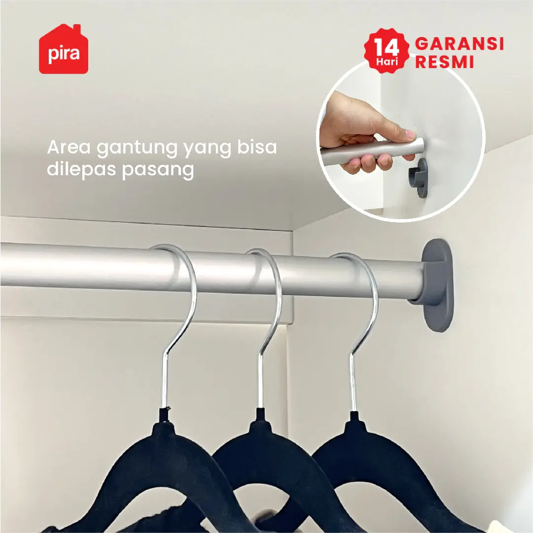 PIRA METROPOLIS -  YONA 5P 2DR LEMARI PAKAIAN 5 PINTU DENGAN 2 LACI warna WHITE - PRO OAK - PIRA METROPOLIS - foto 9