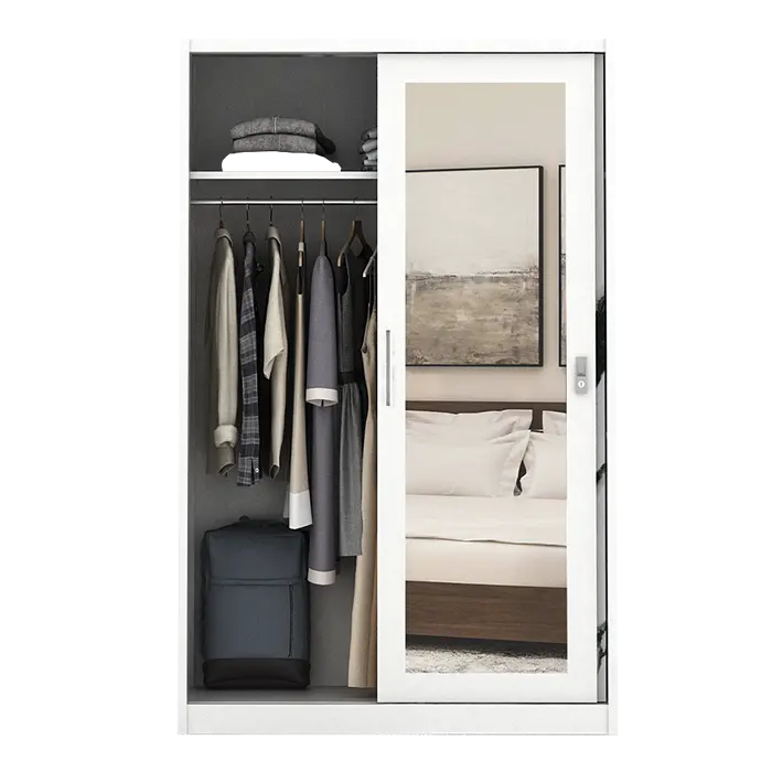 PIRA BAVARIAN - LAPPA 120 MWDSL LEMARI PAKAIAN BESI SLIDING / PINTU GESER warna DARK MARBLE - BAVARIAN - foto 5
