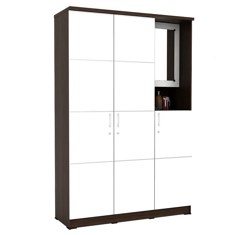 PIRA METROPOLIS - ALBA WDD 3 LEMARI PAKAIAN 3 PINTU warna AMERICAN WALNUT - WHITE - METROPOLIS - foto 5
