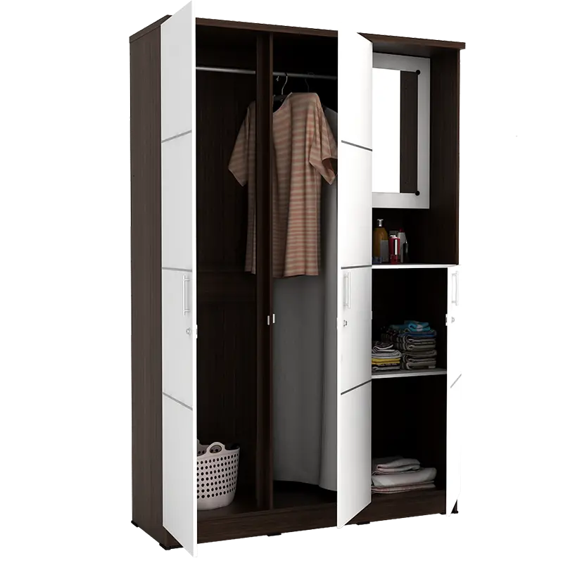 PIRA METROPOLIS - ALBA WDD 3 LEMARI PAKAIAN 3 PINTU warna AMERICAN WALNUT - WHITE - METROPOLIS - foto 3