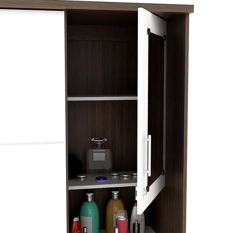 PIRA METROPOLIS - ALBA WDD 3 LEMARI PAKAIAN 3 PINTU warna AMERICAN WALNUT - WHITE - METROPOLIS - foto 4