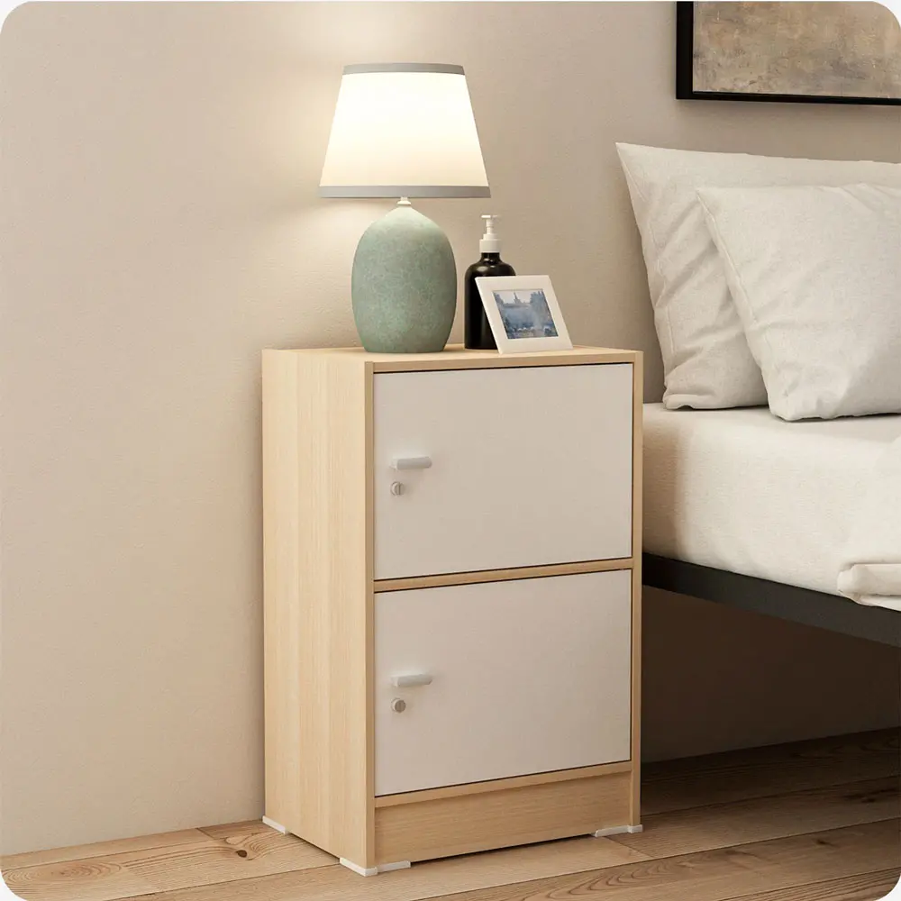 PIRA METROPOLIS OX -  ARUNA RSG2 RAK SERBAGUNA / RAK SUSUN 2 PINTU warna WHITE - PRO OAK - PIRA METROPOLIS OX - foto 6