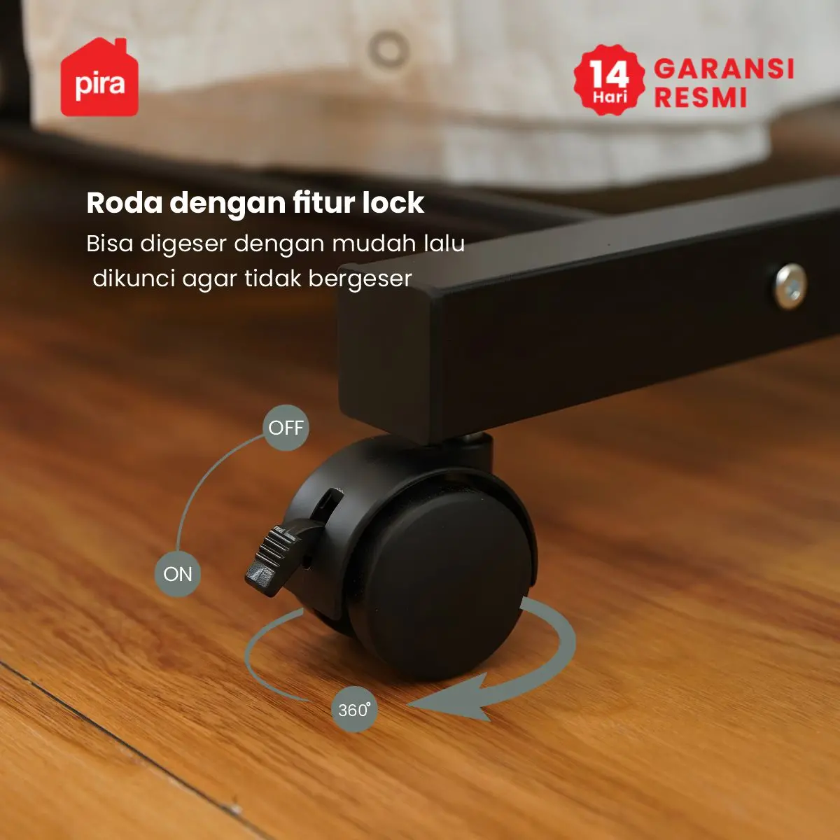 PIRA - ATLA CR 101 W RAK GANTUNG BAJU / STAND GANTUNGAN / STAND HANGER / RAK BESI warna BLACK - PIRA - foto 5