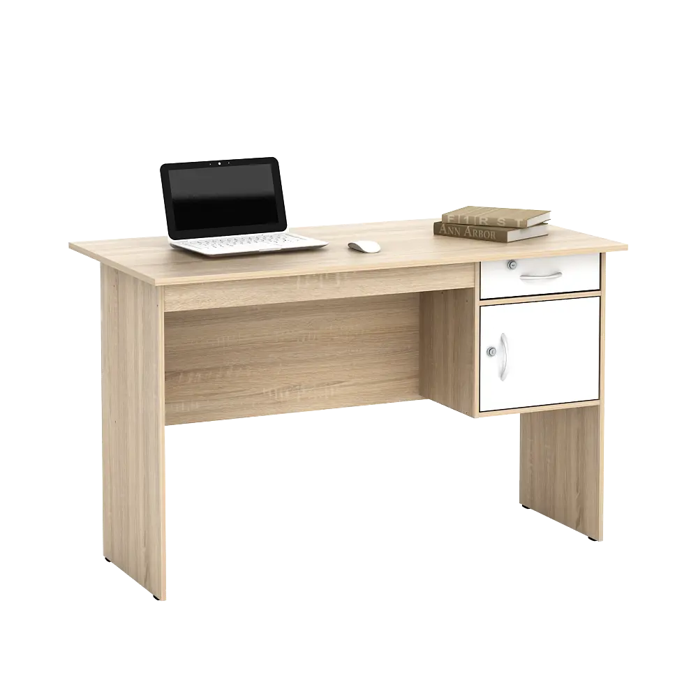 PIRA METROPOLIS - MT 122 N MEJA KERJA / KANTOR warna SONOMA OAK - WHITE - METROPOLIS - foto 8