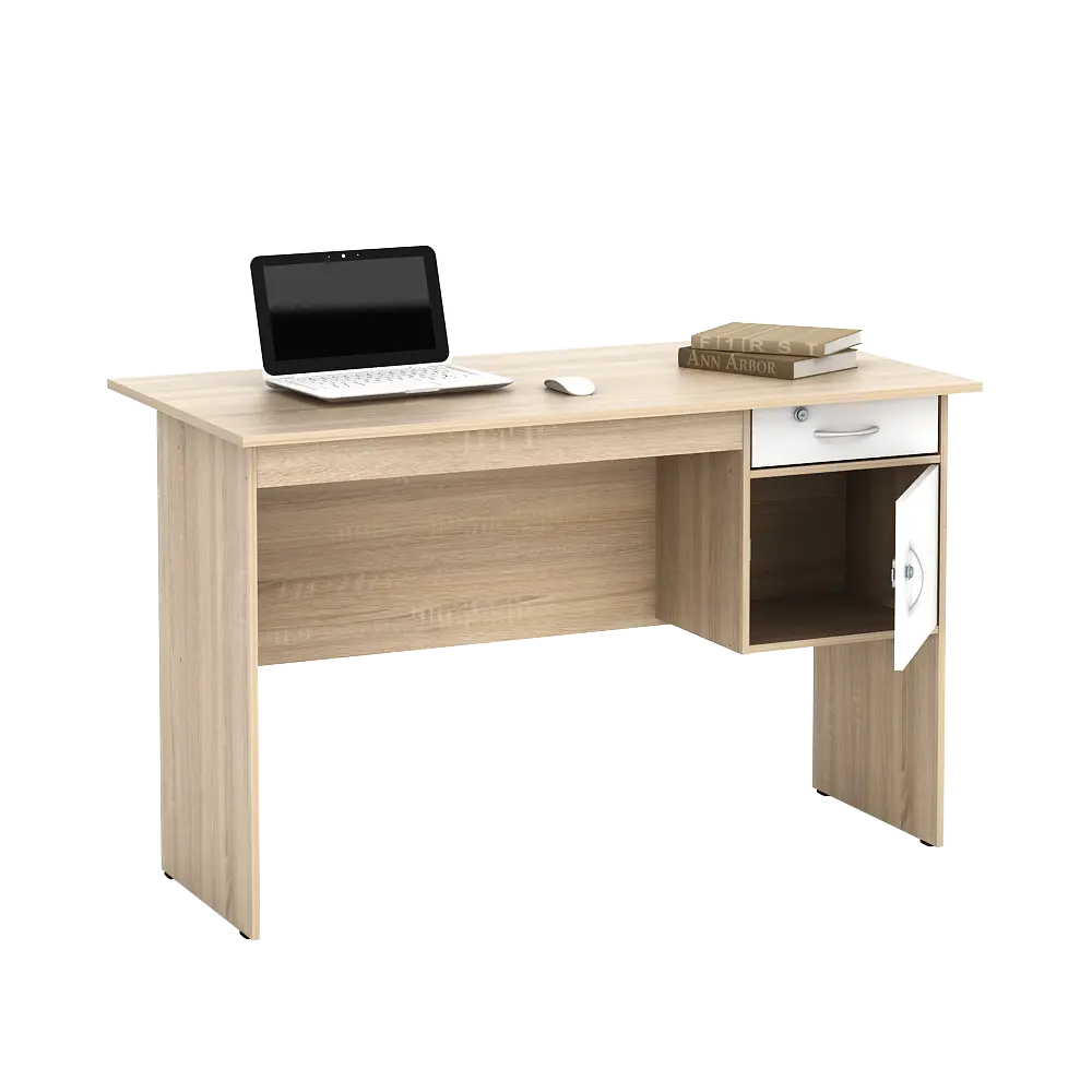 PIRA METROPOLIS - MT 122 N MEJA KERJA / KANTOR warna SONOMA OAK - WHITE - METROPOLIS - foto 5