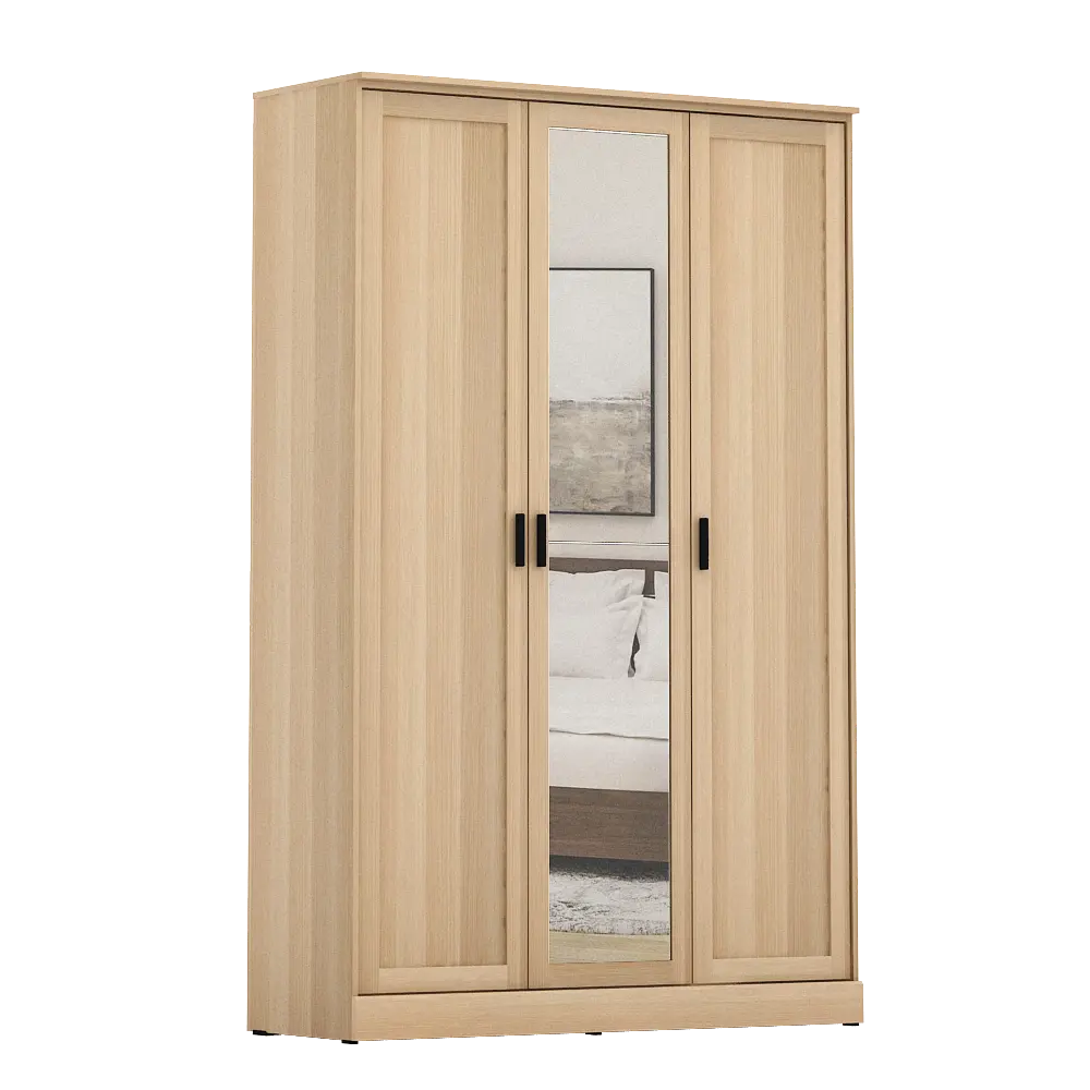 PIRA METROPOLIS - YORK 3P LEMARI PAKAIAN 3 PINTU warna PRO OAK - PIRA METROPOLIS - foto 4