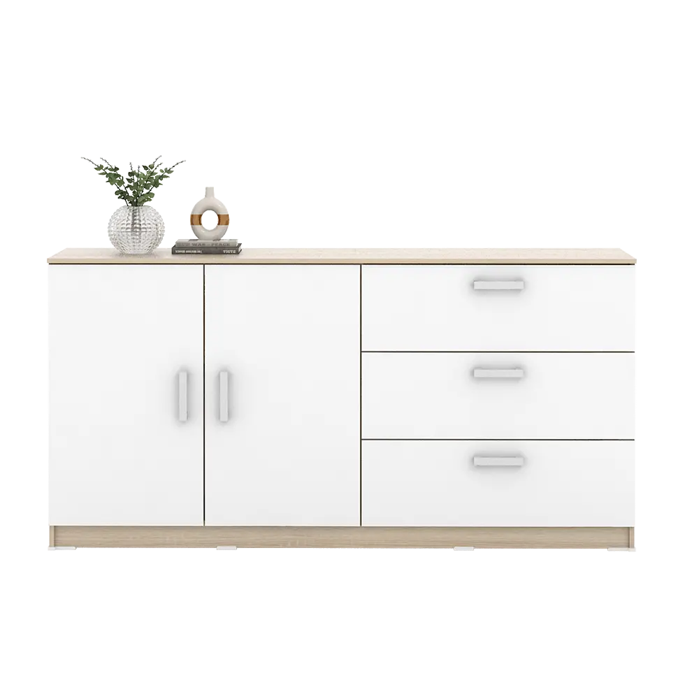 PIRA METROPOLIS - ALBA BAZ SB 150 BUFET warna SONOMA OAK - WHITE - METROPOLIS - foto 5