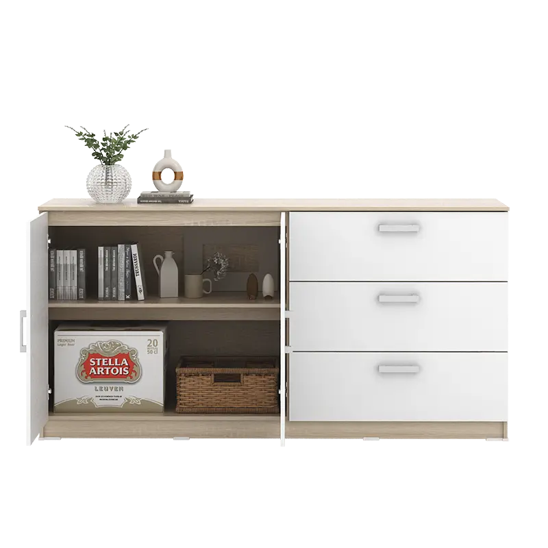 PIRA METROPOLIS - ALBA BAZ SB 150 BUFET warna SONOMA OAK - WHITE - METROPOLIS - foto 3