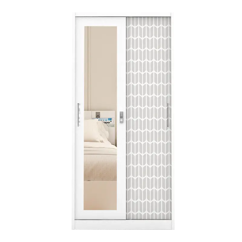 PIRA - KELSEY 90A MWDSL LEMARI PAKAIAN BESI SLIDING / PINTU GESER warna WHITE - PIRA - foto 2
