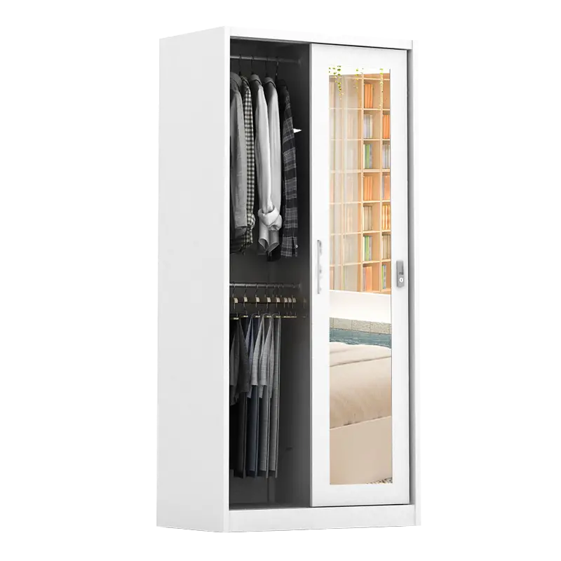 PIRA - KELSEY 90A MWDSL LEMARI PAKAIAN BESI SLIDING / PINTU GESER warna WHITE - PIRA - foto 3
