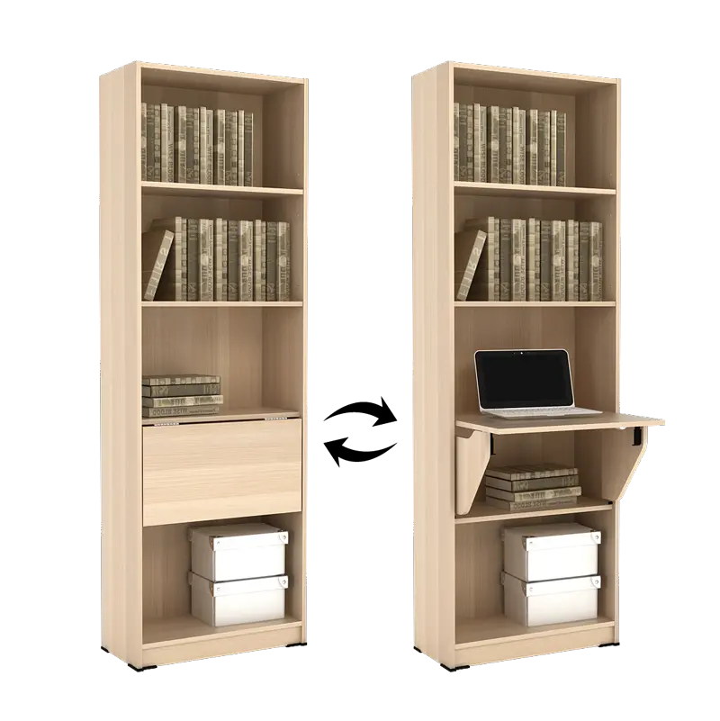 PIRA WORK - ROYCE DK60 MEJA BELAJAR / MEJA KERJA LIPAT / RAK BUKU warna PRO OAK - PIRA WORK - foto 5