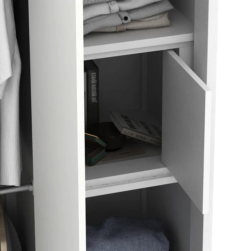 PIRA - SCHON 3A SSL MWD LEMARI PAKAIAN BESI 3 PINTU SLIDING / PINTU GESER warna WHITE - PIRA - foto 8