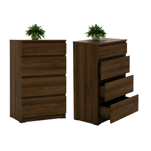 PIRA - LINUS CH4 LEMARI LACI warna BROWN WALNUT - PIRA - foto 3
