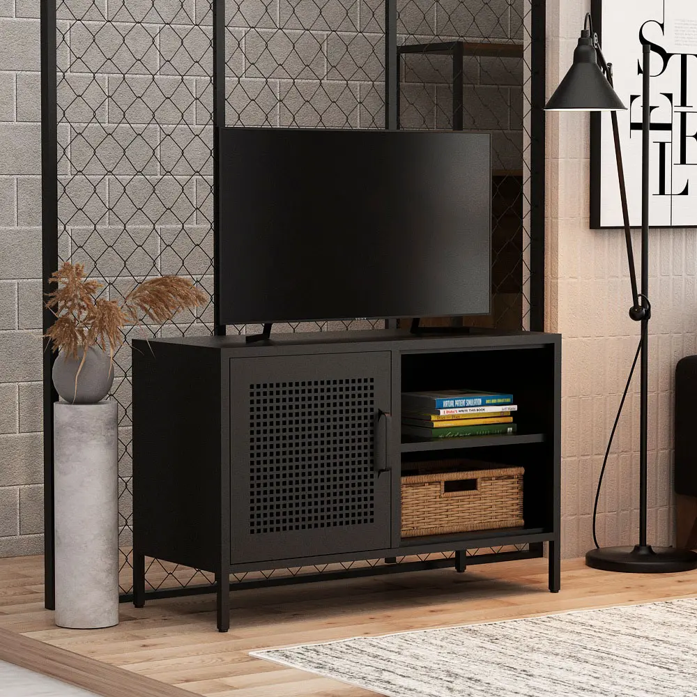 PIRA - KANO MTV100 RAK TV BESI / MEJA TV BESI warna BLACK - PIRA - foto 1