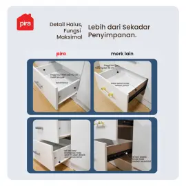 PIRA METROPOLIS OX - ASTA 3PL A LEMARI PAKAIAN 3 PINTU warna AMERICAN WALNUT - WHITE - PIRA METROPOLIS - foto 4