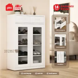 PIRA - BOLT MSR DR RAK SEPATU / LEMARI SEPATU BESI / RAK BESI SERBAGUNA warna WHITE - PIRA - foto 1