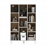 PIRA OX - POLKA BC80 RAK BUKU / RAK SERBAGUNA / RAK 11 SUSUN warna WHITE - PRO OAK - PIRA OX - foto 4