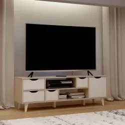 PIRA METROPOLIS OX -  FUJI TV120 MEJA TV / RAK TV MINIMALIS warna PRO OAK - WHITE - PIRA METROPOLIS OX - foto 6