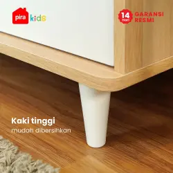PIRA METROPOLIS - CHICCA CHT MEJA GANTI POPOK BAYI / BABY TAFEL / LEMARI SUSUN warna PRO OAK - WHITE SM - PIRA KIDS - foto 7