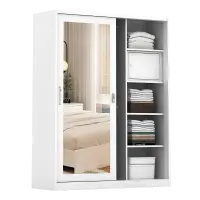PIRA - KELSEY 150A MWDSL LEMARI PAKAIAN BESI SLIDING / PINTU GESER warna WHITE - PIRA - foto 4