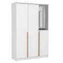 PIRA METROPOLIS - YONA WDD 3 LEMARI PAKAIAN 3 PINTU DENGAN KACA RIAS warna WHITE - YELLOW OAK - PIRA METROPOLIS - foto 8