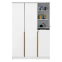 PIRA METROPOLIS - YONA WDD 3 LEMARI PAKAIAN 3 PINTU DENGAN KACA RIAS warna WHITE - YELLOW OAK - PIRA METROPOLIS - foto 10