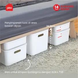 PIRA - HAEDA BD160 DIPAN / DIPAN TEMPAT TIDUR / ALAS KASUR / RANJANG warna PRO OAK - PIRA - foto 6