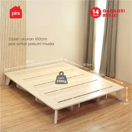 PIRA - HAEDA BD160 DIPAN / DIPAN TEMPAT TIDUR / ALAS KASUR / RANJANG warna PRO OAK - PIRA - foto 8