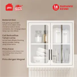 PIRA - VOSH 80 MKCWU KITCHEN SET / RAK DAPUR BESI / LEMARI DAPUR BESI / RAK DAPUR warna WHITE - PIRA - foto 2