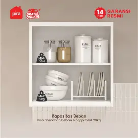 PIRA - VOSH 80 MKCWU KITCHEN SET / RAK DAPUR BESI / LEMARI DAPUR BESI / RAK DAPUR warna WHITE - PIRA - foto 5