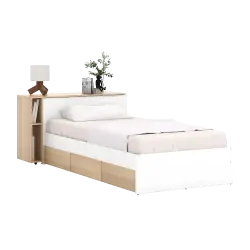 PIRA -  EGHA AVA BD100 DIVAN / TEMPAT TIDUR DENGAN MEJA SLIDING warna WHITE SM - PRO OAK - PIRA - foto 4