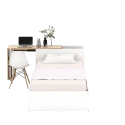 PIRA -  EGHA AVA BD100 DIVAN / TEMPAT TIDUR DENGAN MEJA SLIDING warna WHITE SM - PRO OAK - PIRA - foto 7