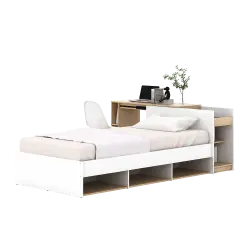 PIRA -  EGHA AVA BD100 DIVAN / TEMPAT TIDUR DENGAN MEJA SLIDING warna WHITE SM - PRO OAK - PIRA - foto 9