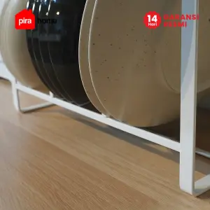 PIRA HOME - KAWA RP RAK PIRING / RAK MANGKOK / RAK BESI 3 SEKAT warna WHITE - PIRA HOME - foto 3