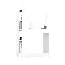 PIRA WORK - KENKO DK80 MEJA KERJA / MEJA BELAJAR DENGAN RAK BUKU warna WHITE SM - PIRA WORK - foto 4
