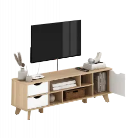 PIRA METROPOLIS OX - FUJI TV1200 MEJA TV / RAK TV / LEMARI TV warna PRO OAK - WHITE - PIRA METROPOLIS OX - foto 11