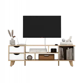 PIRA METROPOLIS OX - FUJI TV1200 MEJA TV / RAK TV / LEMARI TV warna PRO OAK - WHITE - PIRA METROPOLIS OX - foto 12