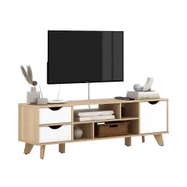 PIRA METROPOLIS OX - FUJI TV1200 MEJA TV / RAK TV / LEMARI TV warna PRO OAK - WHITE - PIRA METROPOLIS OX - foto 9