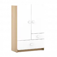 PIRA KIDS - WOODY BL80 CL LEMARI PAKAIAN ANAK 2 PINTU FULL RAK warna PRO OAK - WHITE SM - PIRA KIDS - foto 6