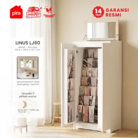 PIRA - LINUS LJ60 RAK JILBAB / LEMARI JILBAB warna WHITE SM - PRO OAK - PIRA - foto 1