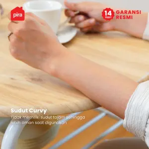 PIRA - SWAN DTS SET MEJA MAKAN DENGAN 2 SET KURSI warna PRO OAK - WHITE - PIRA METROPOLIS - foto 8