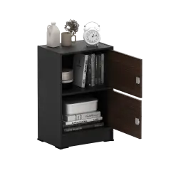 PIRA METROPOLIS OX - ARUNA RSG2 RAK SERBAGUNA / RAK SUSUN 2 PINTU warna BLACK - AMERICAN WALNUT - PIRA METROPOLIS OX - foto 4