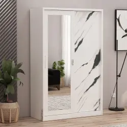 PIRA BAVARIAN - LAPPA 120 MWDSL LEMARI PAKAIAN BESI SLIDING / PINTU GESER warna DARK MARBLE - BAVARIAN - foto 1