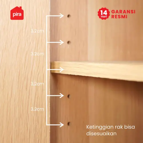 PIRA METROPOLIS OX -  HIRO SB121 BUFET / LEMARI DAPUR / KABINET DAPUR / MEJA TV / SIDEBOARD / RAK SERBAGUNA warna WHITE - PRO OAK - PIRA METROPOLIS OX - foto 12
