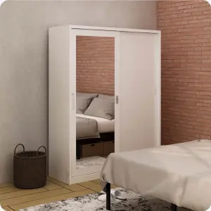 PIRA - LINIO 150A MWDSL LEMARI PAKAIAN BESI SLIDING / PINTU GESER warna WHITE - PIRA - foto 1