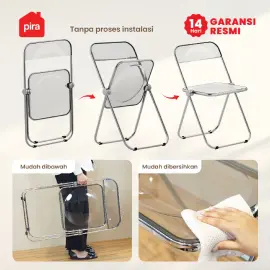 PIRA - LARS FC 45 KURSI LIPAT TRANSPARAN / KURSI TERAS / KURSI PLASTIK warna GREY - PIRA - foto 2