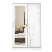 PIRA - CATTA 120 MWDSL LEMARI PAKAIAN BESI SLIDING / PINTU GESER warna LIGHT MARBLE - PIRA - foto 3