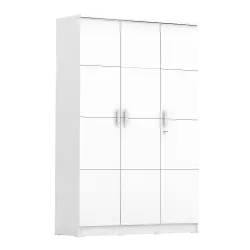 PIRA METROPOLIS -  ALBA BAZ 3P LEMARI PAKAIAN 3 PINTU warna WHITE - METROPOLIS - foto 5