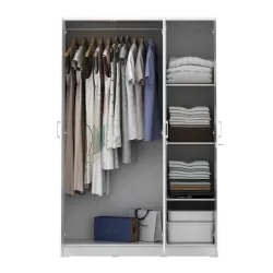PIRA METROPOLIS -  ALBA BAZ 3P LEMARI PAKAIAN 3 PINTU warna WHITE - METROPOLIS - foto 8